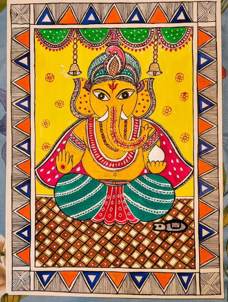 Ganesh - Madhubani Painting