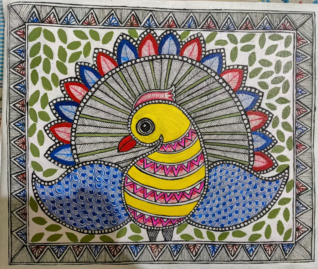 Peacock -  Madhubani Painting
